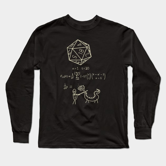 The Science of 20 Sided Dice Long Sleeve T-Shirt by graffd02